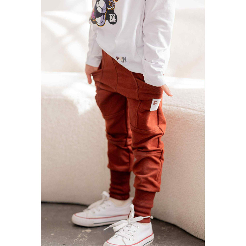 Spodnie z kieszeniami ▪️ Brown ▪️FUNKIDS