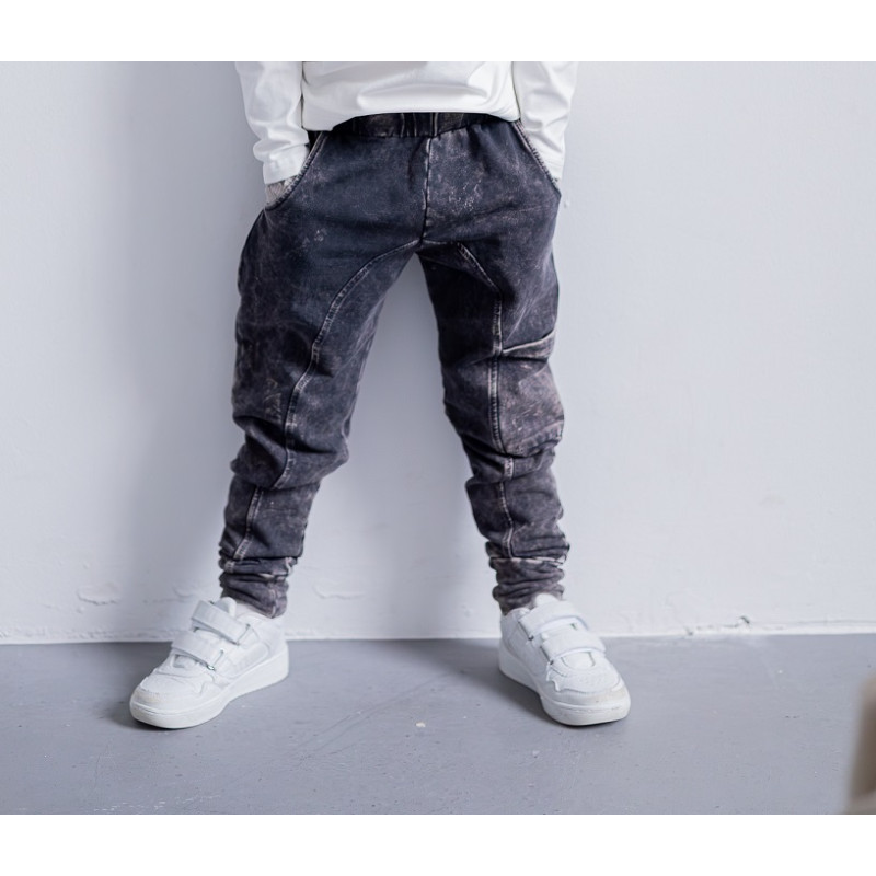 Spodnie Joggery Dekatyzowane▪️Jeans Black▪️NUNU