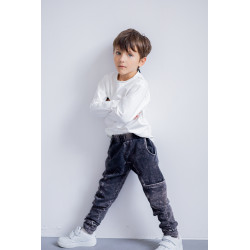 Spodnie Joggery Dekatyzowane▪️Jeans Black▪️NUNU